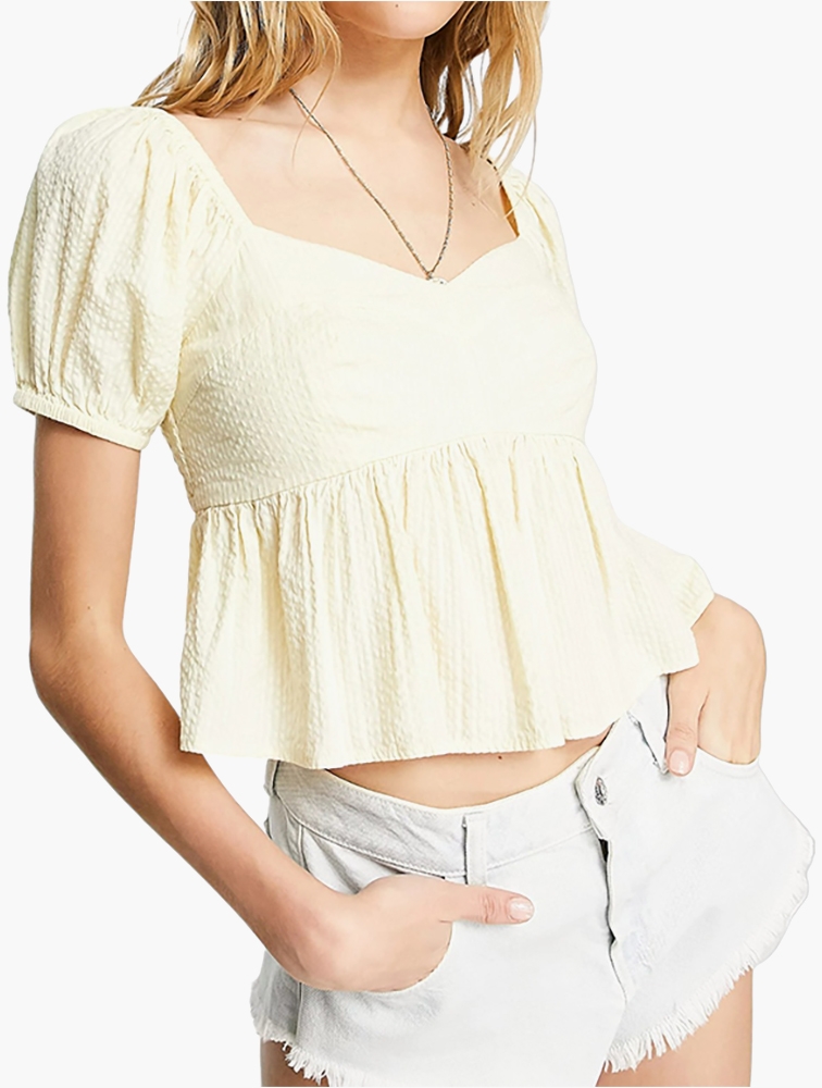 Topshop yellow deals blouse